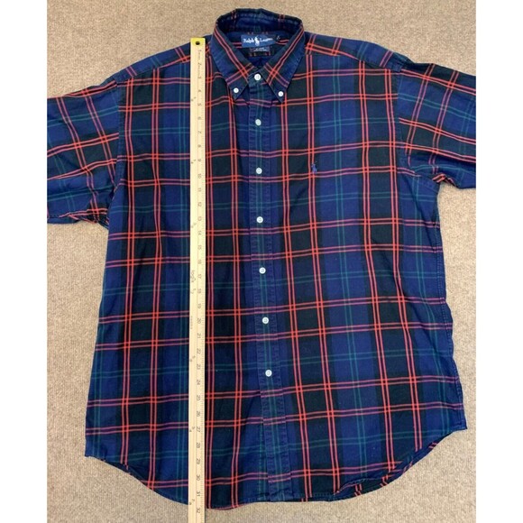 Ralph Lauren Blake Button Down Shirt Mens L Plaid Classic Long Sleeve Cotton - Picture 3 of 6